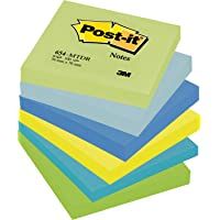 Post-it Dream 654-MTDR Notas autoadhesivas - 6 blocs- 100 hojas por bloc-Single- Azul- Cian- Verde- Amarillo-76 x 76 mm